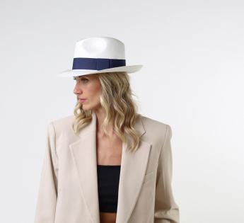 chapeau paille blanc Classic Wide Straw