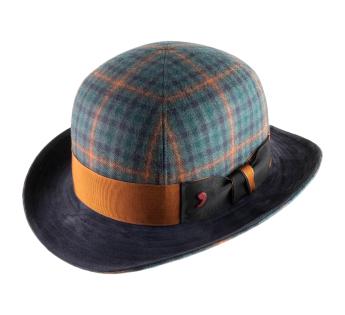 chapeau melon tartan Bombetta-c