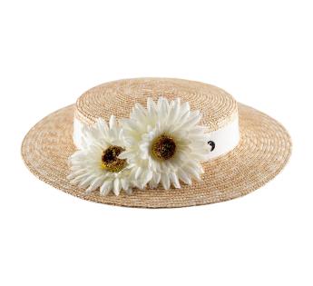 Chapeau canotier à fleurs Boater Coco