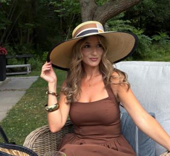 Chapeau femme large bord Lara Tresse Fine Bic