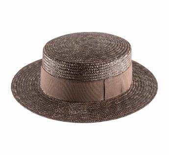 Chapeau Beige Canotier Luxe