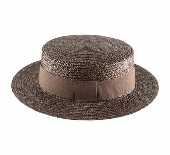 Chapeau Beige Canotier Luxe