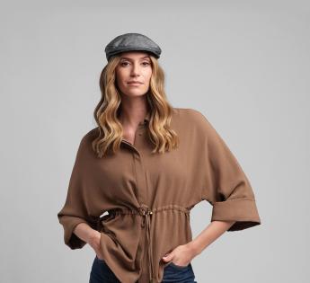 Casquette plate été Double Flatcap Chambray