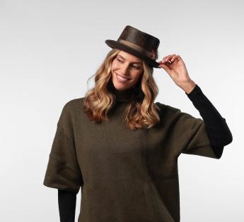 Chapeau porkpie cuir Sereno